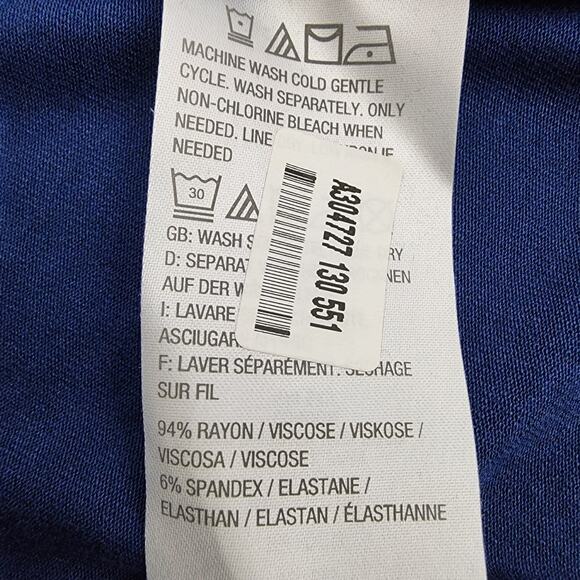 Joan Rivers Shrug Open Front Women Medium Short Sleeve Jersey Knit Blue A304727 - Picture 8 of 9